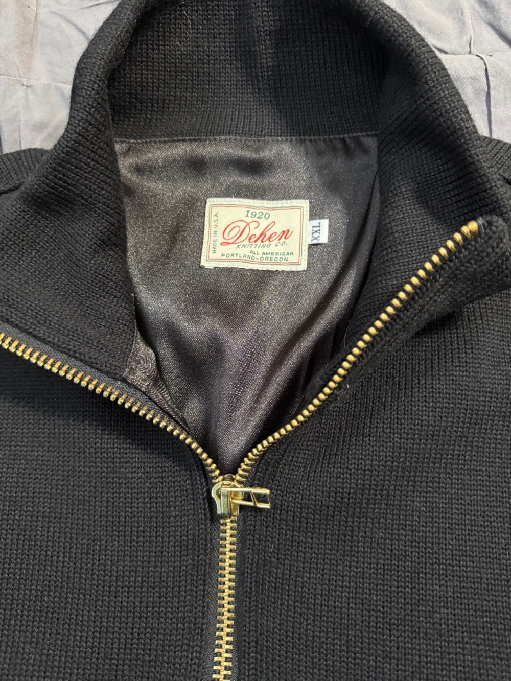 DEHEN 1920, Full-Throttle Moto-Sweater - Black, mint, worn once-sold out XXL